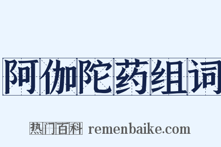 阿伽陀药组词是什么意思的图片